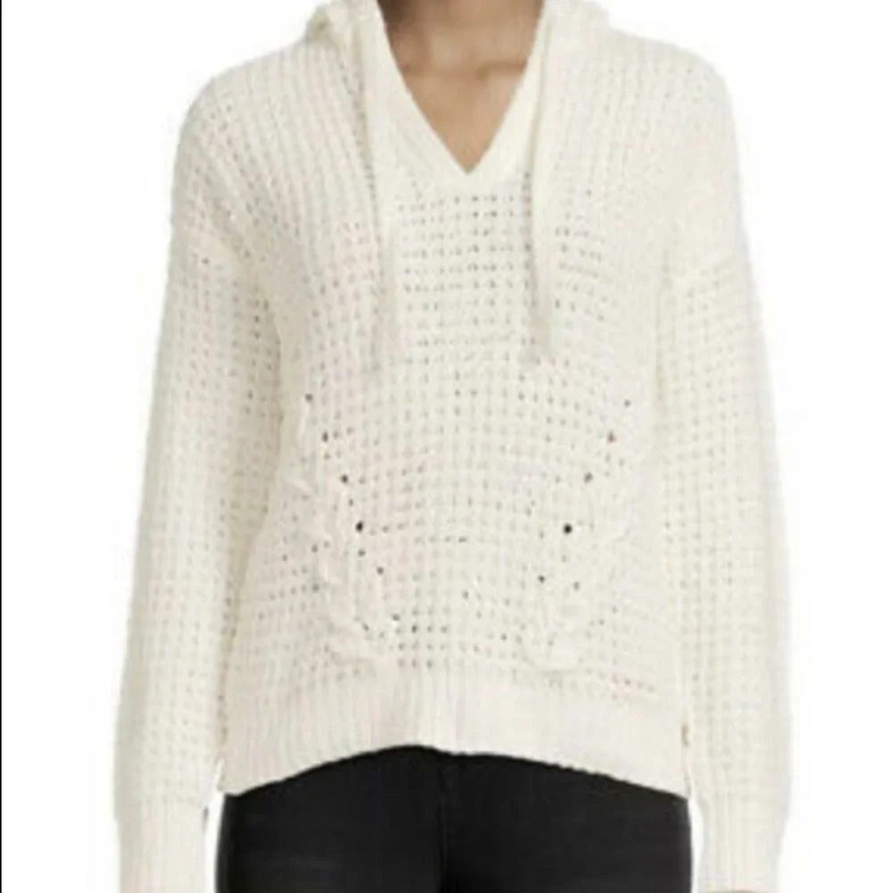 No Boundaries Juniors' Hoodie Pullover Winter White Size SMALL (3-5) NWT - Picture 2 of 6